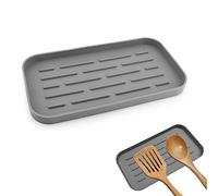 SwirlColor Reposa Cucharas Cocina, Soportes para Cucharas Silicona Funcionales Soporte para Cuchara de Cocina en la Encimera de la Cocina, Soportes de Vajilla en la Mesa (Gris)