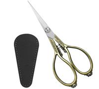 SwirlColor Tijeras de Precisión Retro de 4,4 Pulgadas, Tijeras Pequeñas Stainless con Fundas, para Corte de Hilo de Artesanía de Bordado Cruzado