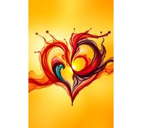 Swirling Abstract Heart Flame Journal: a DOT GRID notebook for self-expression
