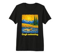 Swirling Art Swimmer Open Water Freestyle Camiseta Premium