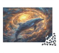 Swirling Balena Puzzle 1000 Piezas De Cartón Grueso Conjunto De Rompecabezas Anti Estrés Adultos para Día De Lluvia con Niños como Regalo Original 52x38cm/1000pcs