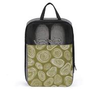 Swirling Organic Shapes - Bolsa para zapatos de golf, color verde salvia, beige, para viajes, uso diario, antipolvo