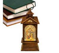 Swirling Snow Globe, Christmas Coger Lantern, Decorative Holiday Lanterns, Festive Indoor Lighting, Swirling LED Linterns, LED Christmas Lights, Cama Nativity Lantern, Snow Globe Lanterns, Battery-Pow