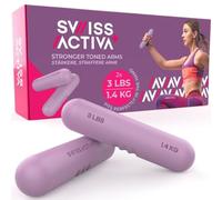 Swiss Activa+ 1,4 kg set mancuerna para Mujeres - Equipo de Fitness para Casa con Agarres Cómodos