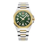 swiss alpine military 7005.1 - Reloj analógico de Cuarzo para Hombre (Acero Inoxidable), BIC-Oro/BIC-Oro/Verde - 1144sam, Pulsera