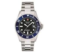 Swiss Alpine Military 7053.1 Master-Diver Reloj Hombre Analógico Cuarzo Acero Inoxidable, Acero/Azul/Negro - 1136sam, Pulsera