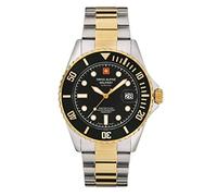Swiss Alpine Military 7053.1 Master-Diver Reloj Hombre Analógico Cuarzo Acero Inoxidable, Bicolor/Negro/Negro - 1147sam, Pulsera