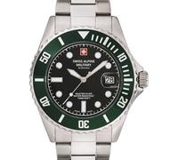 Swiss Alpine Military 7053.1 Master-Diver Reloj Hombre Analógico Cuarzo Acero Inoxidable, Acero/Verde/Negro - 1133sam, Pulsera