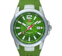 Swiss Alpine Military Reloj de hombre de Grovana verde oliva 7058.1838 10ATM fabricado en Suiza, Correa