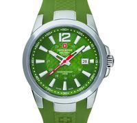 Swiss Alpine Military 7058.1838 Hombres Sport 43 mm Cuarzo Verde Plata 10 ATM
