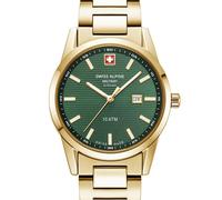 swiss alpine military Reloj analógico de cuarzo para mujer 77767.1, acero inoxidable, dorado, Pulsera