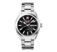 Swiss Alpine Military by Grovana ETA 2836-2 Reloj de pulsera automático de cristal de zafiro, 10 ATM DayDate 7090.2137SAM, Pulsera