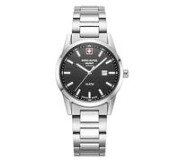 swiss alpine military Reloj analógico de cuarzo 7767.1 para mujer, acero inoxidable, Acero/Acero/Negro - 1137sam, Pulsera