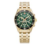 swiss alpine military Reloj analógico de cuarzo para hombre, cronógrafo, 7034.9118SAM acero inoxidable, Pulsera