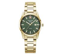 swiss alpine military Reloj analógico de cuarzo para mujer 77767.1, acero inoxidable, dorado, Pulsera