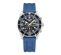 swiss alpine military Reloj cronógrafo analógico de cuarzo 7029.9 de silicona para hombre, Acero/silicona/azul - 9835sam, Deportes