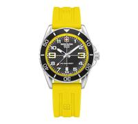 Swiss Alpine Military Reloj analógico de cuarzo para hombre 7029.1 de silicona, Acero/silicona/amarillo Sw-1838sam, Correa