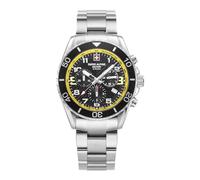 Swiss Alpine Military Reloj de pulsera para hombre con cronógrafo analógico de cuarzo 7029.9, acero inoxidable, Acero/Acero/Sw Amarillo - 9138sam, pulsera