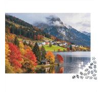 Swiss Alpine Puzzle for Boy & Girl 1000 Pieza Recyclable Mountain Village Puzzle Divertido and Challenging Juego Familiar Excelente Regalo Idea for Child‘s Birthday 52x38cm/1000pcs