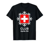 Swiss Après Ski Club Diseño Copo de Nieve Camiseta