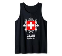 Swiss Après Ski Club Diseño Copo de Nieve Camiseta sin Mangas