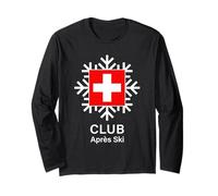 Swiss Après Ski Club Diseño Copo de Nieve Manga Larga