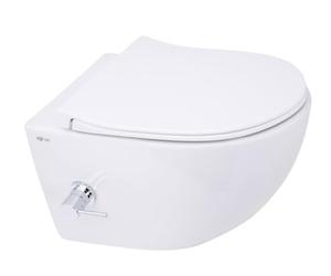 Swiss Aqua Technologies | WC japonés sin bridas con bidé termostático | Tapa blanda | 57,5 x 36,5 x 40 cm | Fácil instalación