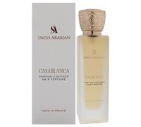 Swiss Arabian Casablanca Spray capilar unisex de 50ML : Fragancia afrutada, floral y almizclada con manzana, pachulí y ámbar: brillo nutritivo y protección UV para un cabello saludable