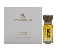 Swiss Arabian Shaghaf Oud Azraq Aceite de Perfume Concentrado Unisex de 12ML: una Lujosa Mezcla de Miel, Oud y Cuero: Fragancia de Oud de ámbar Dorado