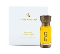 Swiss Arabian Shaghaf Oud Azraq Aceite de Perfume Concentrado Unisex de 12ML: una Lujosa Mezcla de Miel, Oud y Cuero: Fragancia de Oud de ámbar Dorado