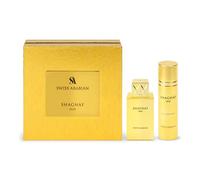 Swiss Arabian Shaghaf Oud Eau de Parfum Unisex 75 ml + Desodorante corporal Spray 75 ml - Una lujosa composición aromática de azafrán, oud, rosa, praliné y vainilla - Aroma oriental