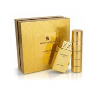 Swiss Arabian Shaghaf Oud Eau de Parfum Unisex 75 ml + Desodorante corporal Spray 75 ml - Una lujosa composición aromática de azafrán, oud, rosa, praliné y vainilla - Aroma oriental