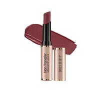 SWISS BEAUTY Lápiz labial impermeable sin transferencia con aceite de semilla de jojoba, acabado mate, tono altamente pigmentado de larga duración, color gris pardo malva, 3 g (paquete de 1)