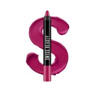 Swiss Beauty Lápiz labial Matte Long Lasting Stay Maxx Lip Crayon | Acabado mate | Estancia de 12 horas | A prueba de manchas | Ligero | 3.5 gramos, sombra (Plum Pick)