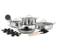 Swiss Haus Batería de cocina 12 piezas Tous feu dont Induktion Inox