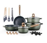 Swiss Haus Batería de cocina 18 piezas todos fuegos incl. inducción Verde