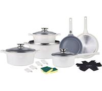 Swiss Haus Batería de cocina 19 piezas todos fuegos incl. inducción Crema