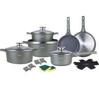 Swiss Haus Batería de cocina 19 piezas Tous feu dont Induktion Verde