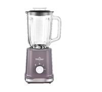 SWISS HAUS - Batidora con molinillo 500W - 2 velocidades (Pulso) - Cuchillas de acero inoxidable - Tapa de llenado - Colección Lake Geneva, topo violeta - Vaso de vidrio de 1,5 L - Seguridad integrada