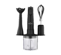 SWISS HAUS - Batidora de inmersión 3 en 1 Colección Lago Ginebra - Motor de 350 W - Cuchilla desmontable de acero inoxidable - Picadora de 500 ml - Batidora - 1 velocidad + Turbo - Cable de 1 m