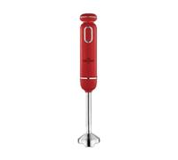 SWISS HAUS - Batidora de mano de la colección Lake Geneva - Motor de CC de 600 W - Pie desmontable de acero inoxidable - 2 velocidades turbo - Acabado cromado - Rojo SH-HB19