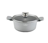 SWISS HAUS - Cacerola con tapa Basel Premium Collection - Revestimiento cerámico antiadherente - Apta para todo tipo de cocinas - 20 x 10 cm Gris