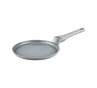 SWISS HAUS - Sartén para crepes Ø26 cm - Apta para todo tipo de cocinas- Colección Basel Premium - Aluminio forjado, cerámica antiadherente, gris plata - Óptima respuesta al calor