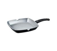 SWISS HAUS - Sartén parrilla Basel Premium Collection - Revestimiento cerámico antiadherente - Superficie acanalada resistente a la grasa - Apta para todo tipo de cocinas- Ø 24 cm Negra