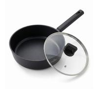 SWISS HAUS - Sartén Speiez Castle Collection - Ø 28 cm - Apta para todo tipo de cocinas- Aluminio forjado negro - Revestimiento cerámico antiadherente - Ideal para cocinar en familia con tapa