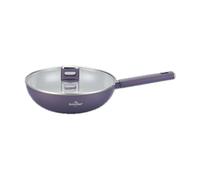 SWISS HAUS - Sartén wok de la colección Castillo Speiez - Ø 28 cm - Apta para todo tipo de cocinas- Aluminio forjado topo - Revestimiento cerámico antiadherente - Con tapa - Cocina sana y ligera