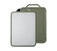 SWISS HAUS - Tabla de cortar de doble cara - Colección Lago Ginebra Verde - Superficie grande, estable y versátil - 37,8 x 26,7 x 2,9 cm - Preparación de alimentos SH-CBS3G