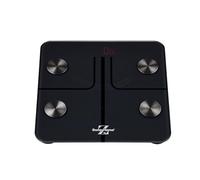 Swiss Home Afrodite - Báscula de Baño - Plataforma De Cristal Templado 5mm - Esquina con cristal de seguridad - Conecta con sistema iOS/Android vía Bluetooth - Apta para Bebés - Fácil de usar