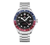 SWISS MILITARY by Chrono GMT SM34095.01 Montre analogique à Quartz pour Homme Avec Bracelet en Acier inoxydable Argenté