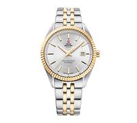 Swiss Military by Chrono Reloj De Hombre Reloj De Pulsera Movimiento De Cuarzo con Pulsera De Metal De Acero Inoxidable Reloj Analógico De Hombre Plata Oro SM34065.05